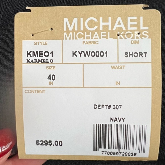 NWT MICHAEL KORS DARK NAVY TWO BUTTON WOOL BLEND SUIT JACKET SIZE 40 - Picture 9 of 10